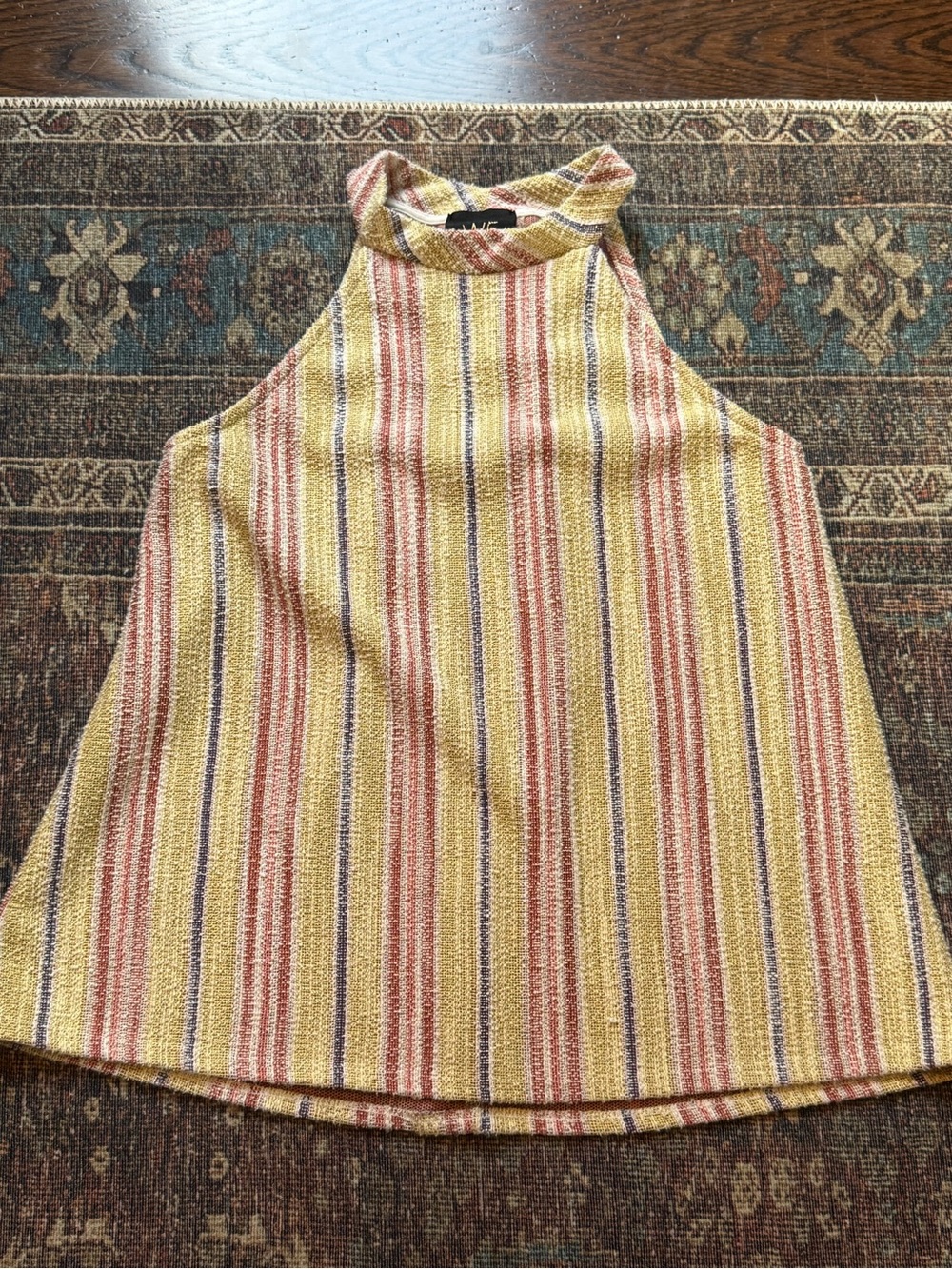 Anthropologie W5 Textured Striped Halter Tank